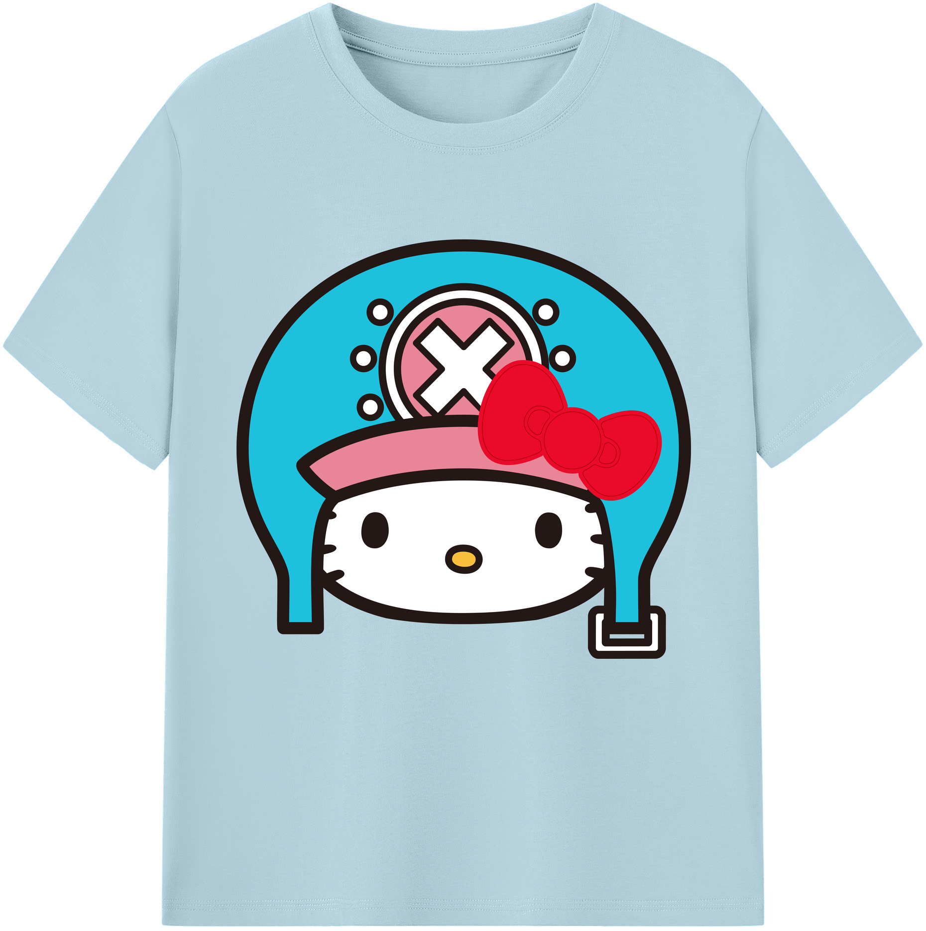 （画像用） Hello Kitty ハローキティ 綿100％半袖Tシャツ（フロントプリント）